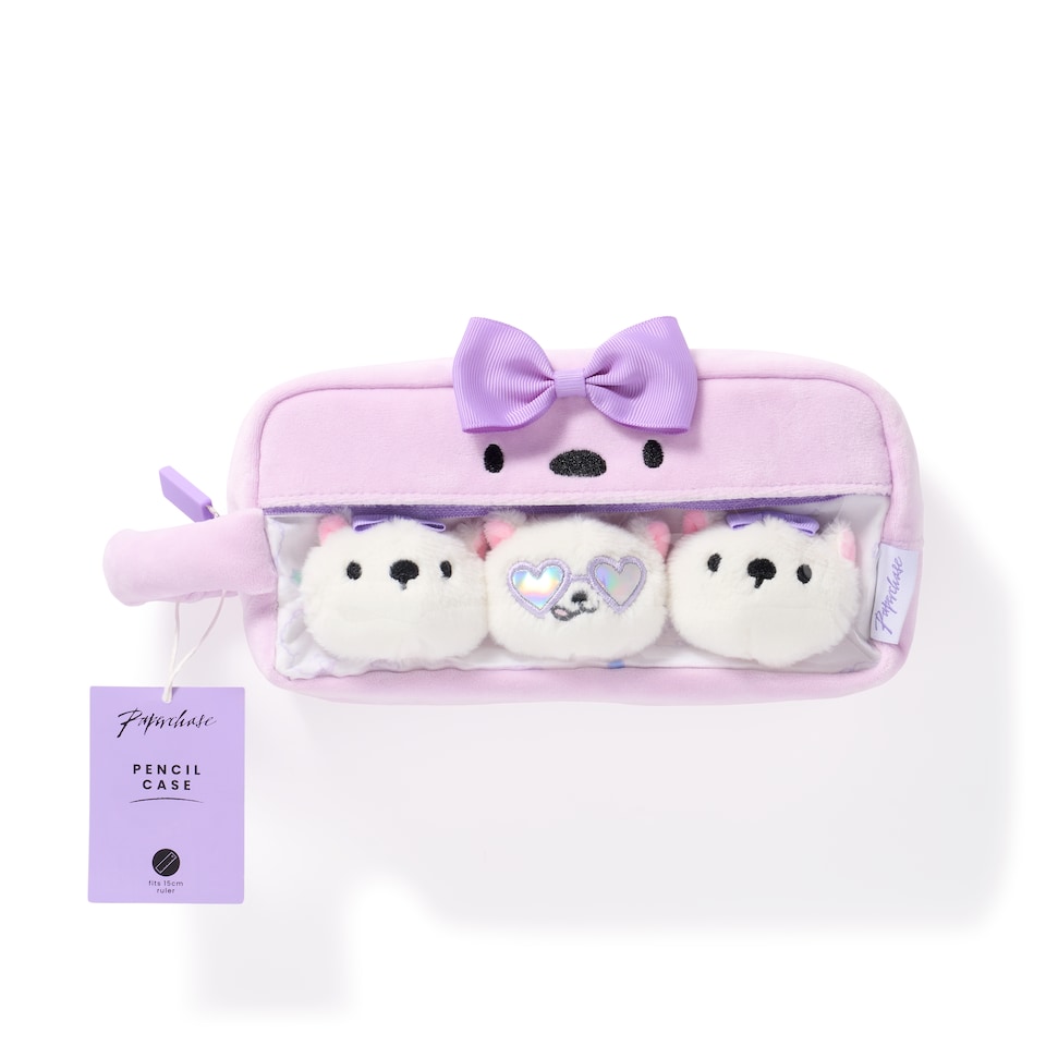 image 1 of Paperchase Poko Pup Plush Pencil Case