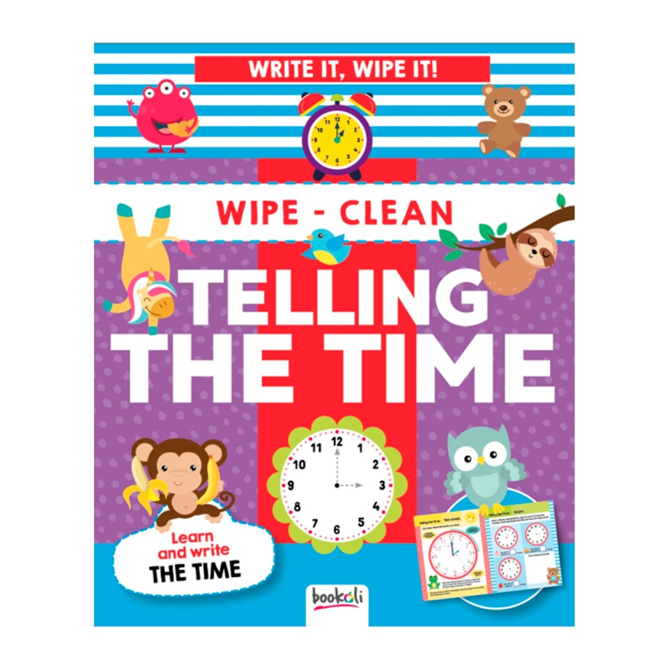 Wipe clean Tell the time