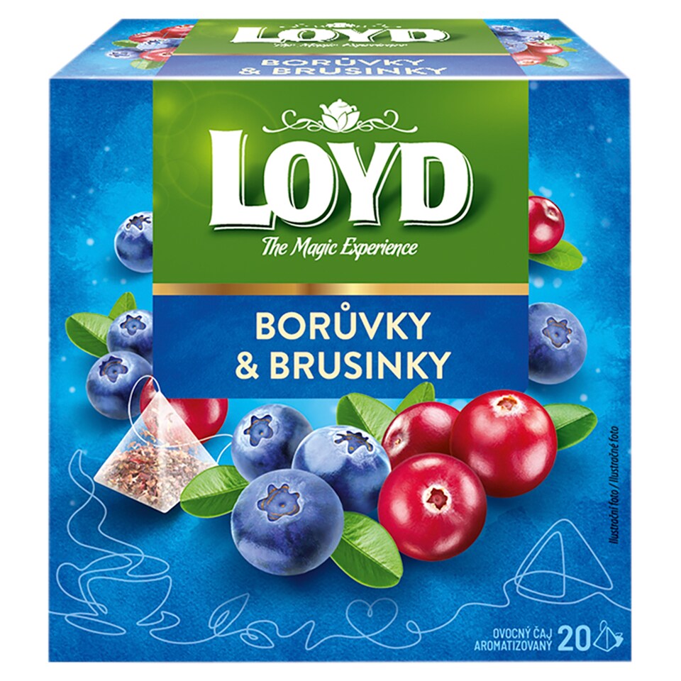 Loyd Ovocný čaj aromatizovaný borůvky & brusinky 20 x 2g (40g)