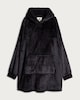 image 4 of F&F Fleece Oversized Pyjama Hoodie in Black