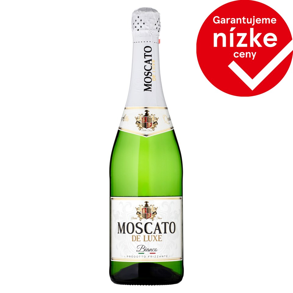 Moscato De Luxe Bianco alkoholický nápoj sýtený 0,75 l