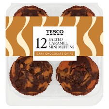 Tesco Chocolate & Salted Caramel Muffins 4 Pack