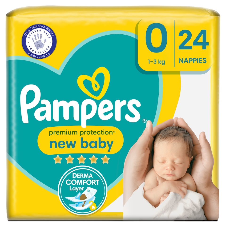 image 1 of Pampers New Baby Size 0 24 Nappies