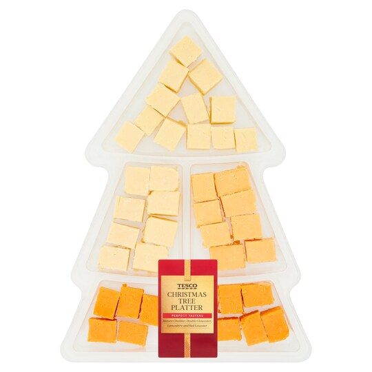 Tesco Christmas Tree Cheese Platter 330G Tesco Groceries