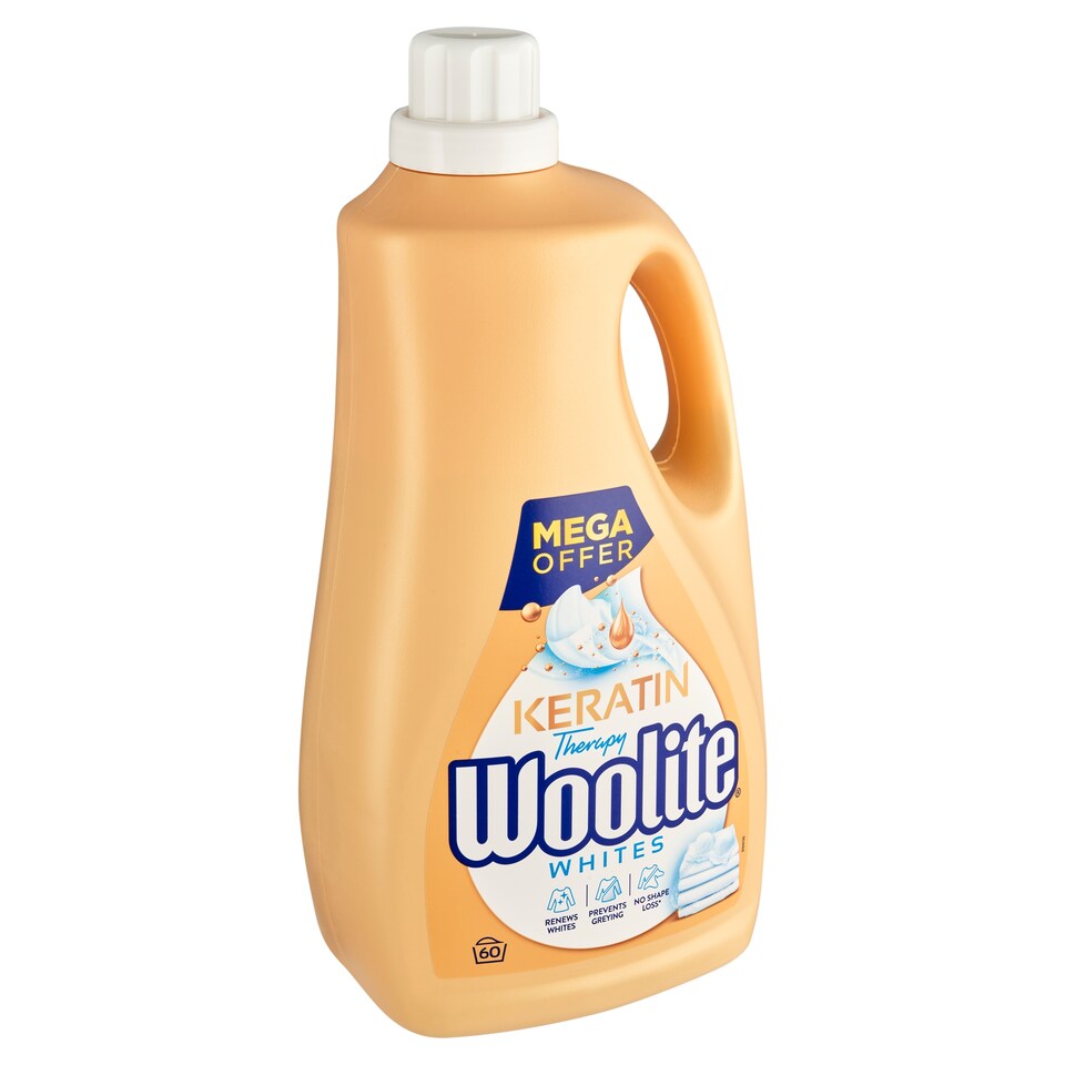 Obrázek 1 pro produkt Woolite Keratin Therapy tekutý prací přípravek na bílé a světlé prádlo 60 praní 3,6l