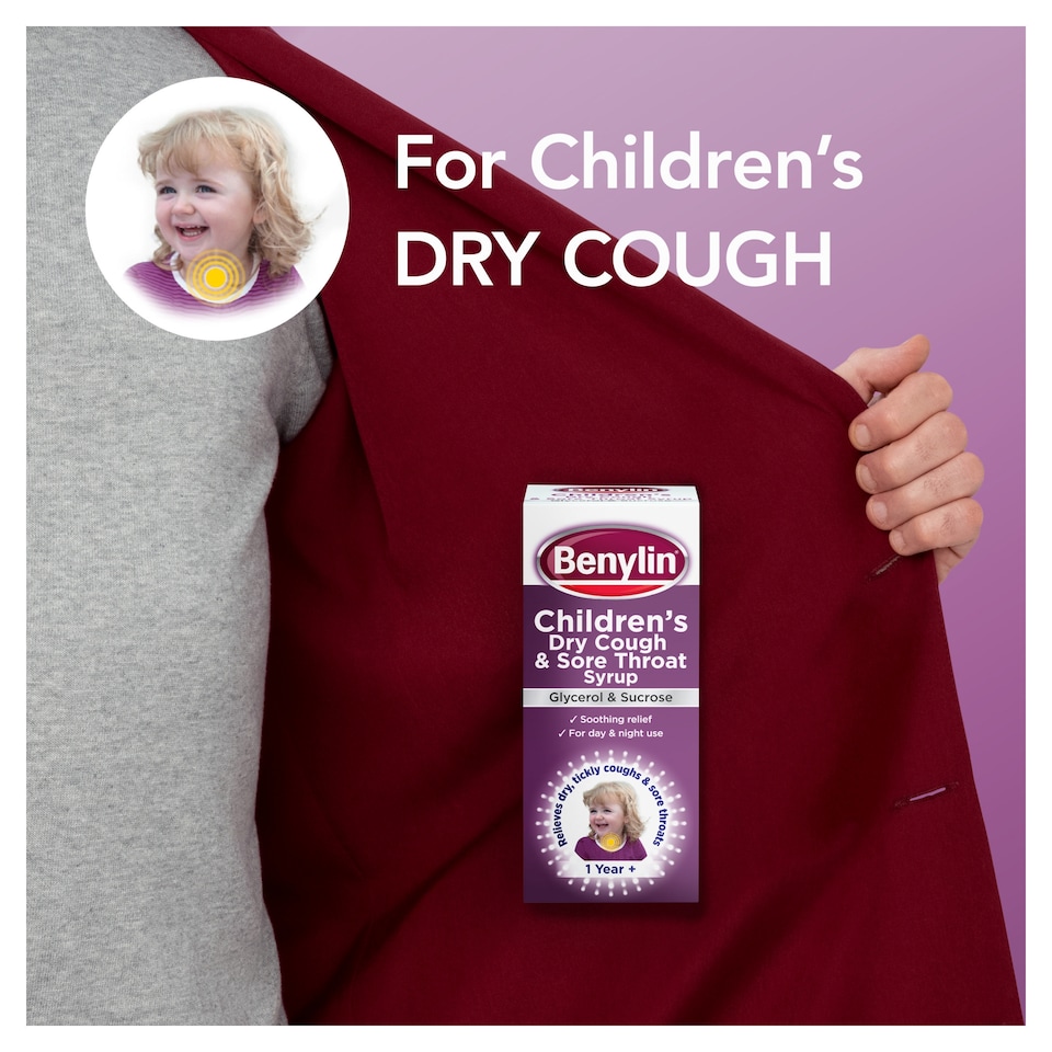 image 1 of Benylin Children's Cough & Sore Throat Syrup 125ml