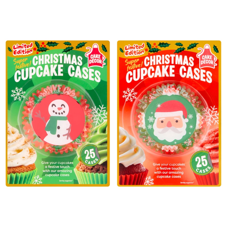image 1 of Cake Decor Christmas Cupcake Cases 25 Pack