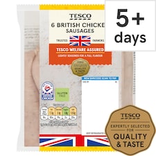 Tesco British Chicken Sausages 6 Pack 400G