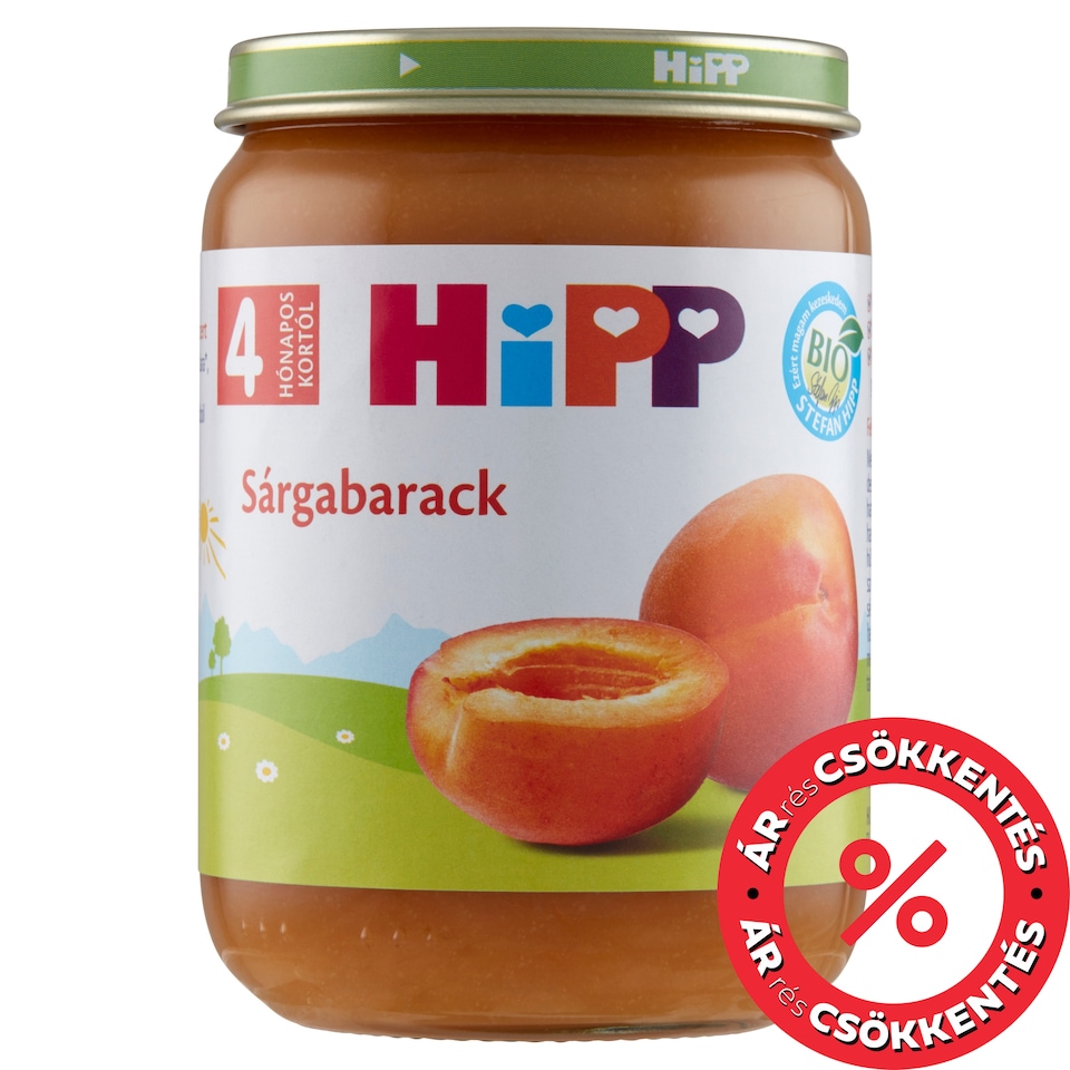 HiPP BIO sárgabarack bébidesszert 4 hónapos kortól 190 g