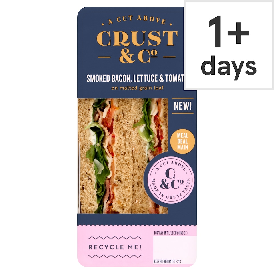 Crust & Co Smoked Bacon ,Lettuce & Tomato Sandwich 166g