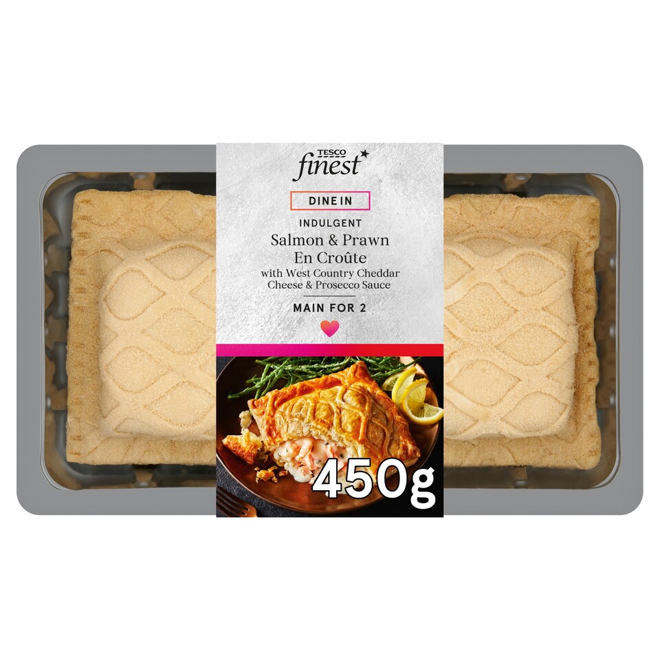 Tesco Finest Dine In Salmon & King Prawn En Croute 450g