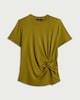 image 4 of F&F Pure Cotton Twist Side T-Shirt in Green