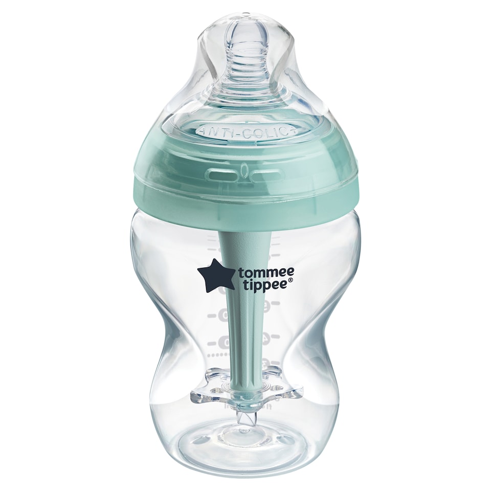image 1 of Tommee Tippee Baby Bottles, Advanced Anti-Colic Baby Bottle, Slow Flow, 260ml, 0m+, Pack of 1