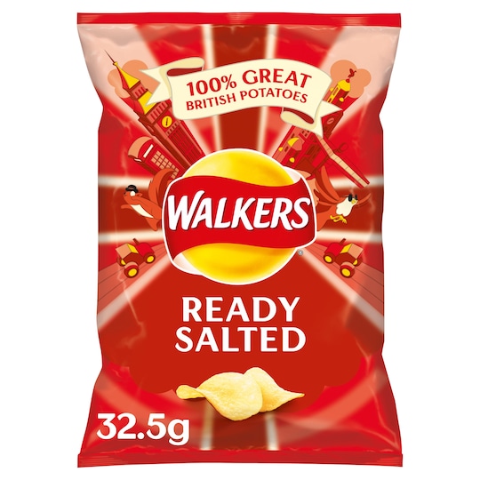 Walkers Ready Salted Crisps 32.5G Tesco Groceries