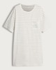 image 4 of F&F Cotton Rich Striped Slogan Nightdress in Multi Grey