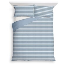 TESCO BLUE SEERSUCKER DUVET SET DOUBLE