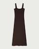 image 4 of F&F Ribbed Knitted Midi Dress in Chocolate