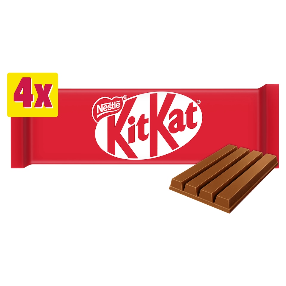 image 1 of Kit Kat 4 Finger Milk Chocolate Bar Multipack 41.5g 4 Pack