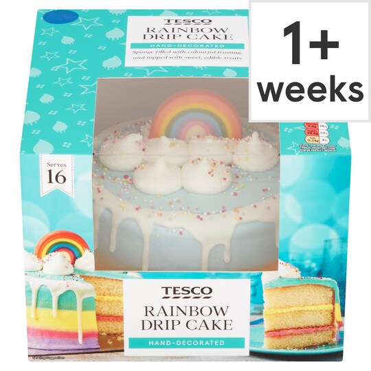 Tesco Rainbow Drip Cake Tesco Groceries