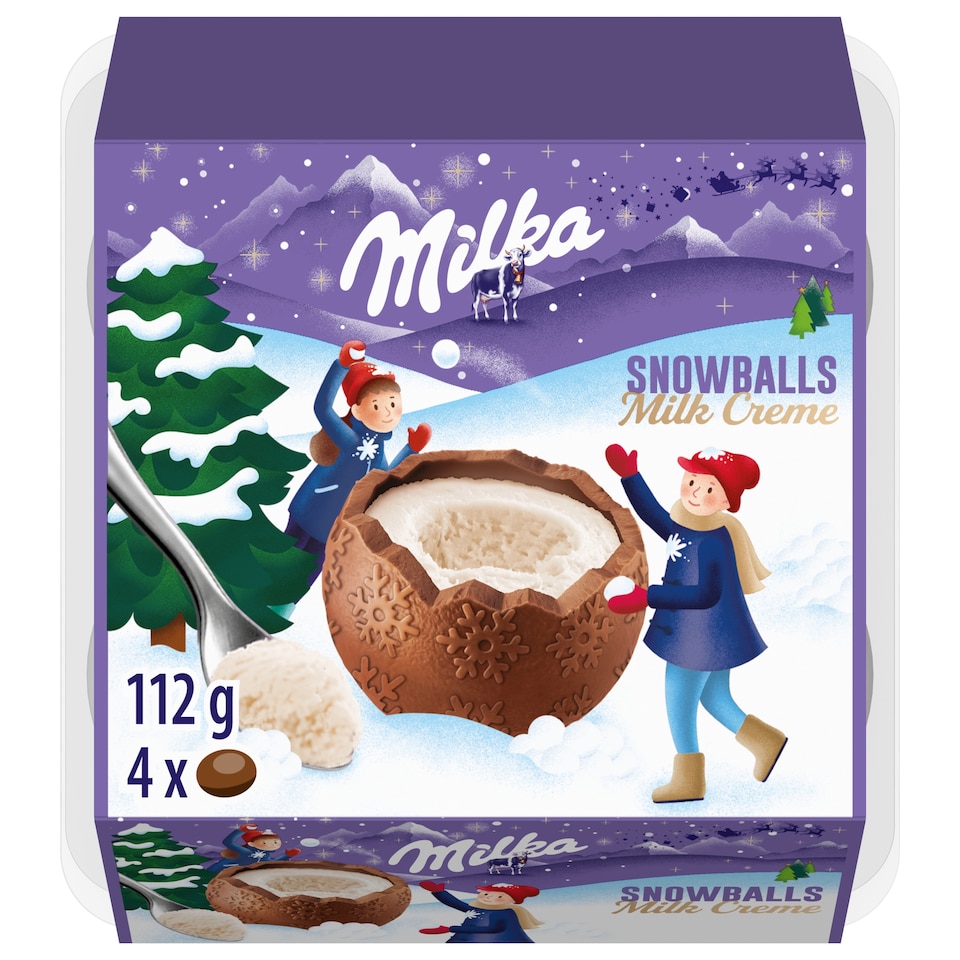 Milka alpesi tej felhasználásával készült tejcsokoládé tejes krémtöltelékkel 4 x 28 g (112 g)