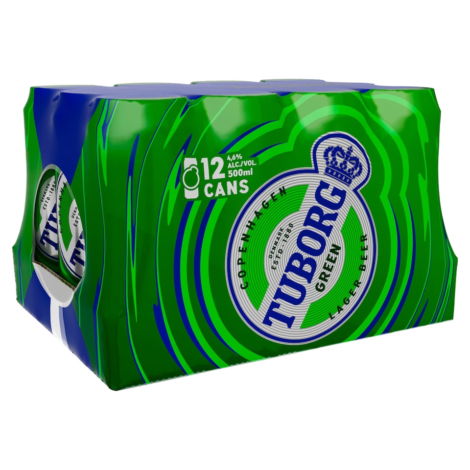 Tuborg világos sör 4,6% 12 x 0,5 l