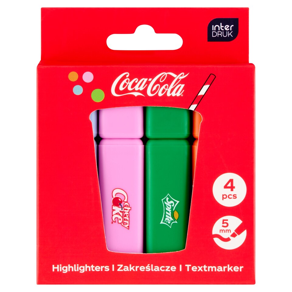 Coca-Cola Highlighters 4 pcs