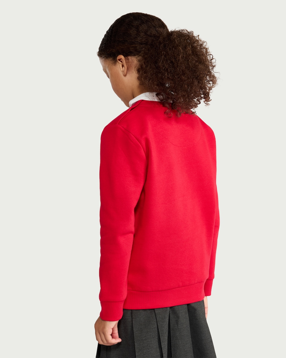 image 1 of F&F School Unisex 2-Pack Cotton Rich Sweatshirts in Red