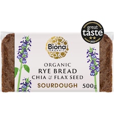 Biona Organic Rye Bread Chia & Flax 500g