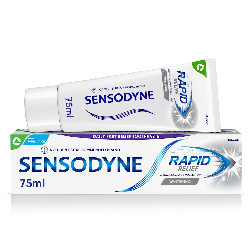 image 1 of Sensodyne Rapid Relief Whitening Sensitive Toothpaste 75ml