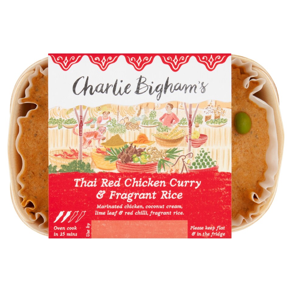 Charlie Bigham's Thai Red Chicken Curry & Rice 418G