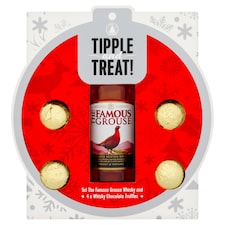 Tipple & Treat Famous Grouse Whisky 5cl and 4x Whisky Flavoured Chocolates