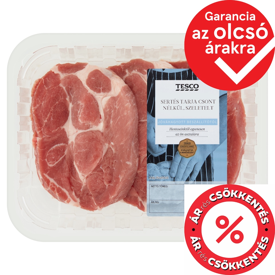 Tesco szeletelt sertés tarja csont nélkül 400 g