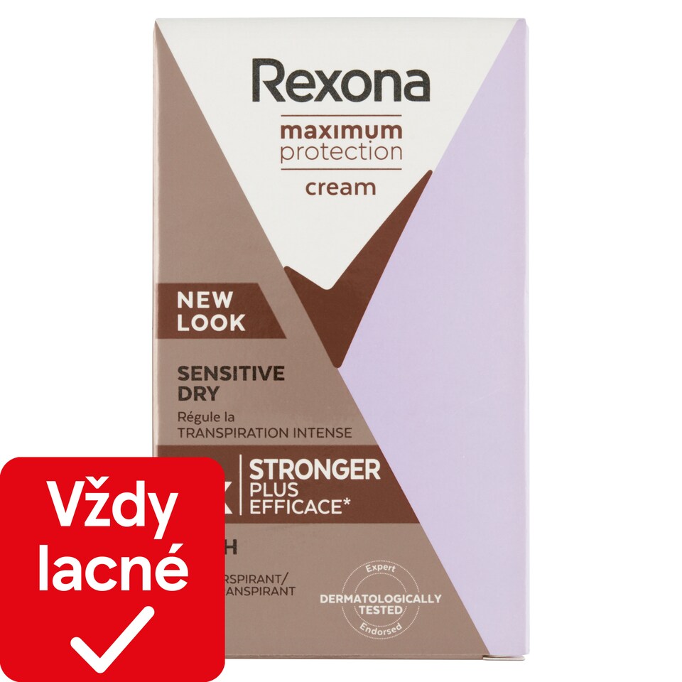 obrázok 1 z Rexona Maximum Protection Sensitive Dry antiperspiračný krém 45 ml