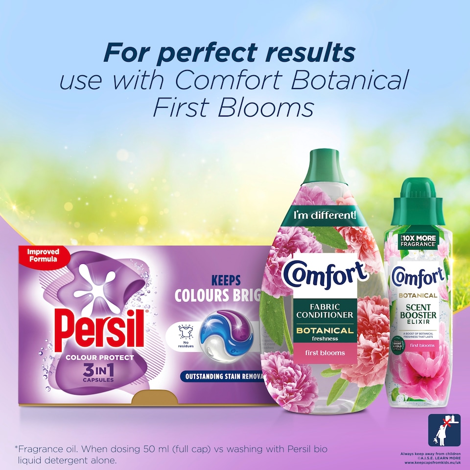image 1 of Persil Colour Protect 3 in 1 Laundry Washing Detergent Capsules 36 Washes 759.6g