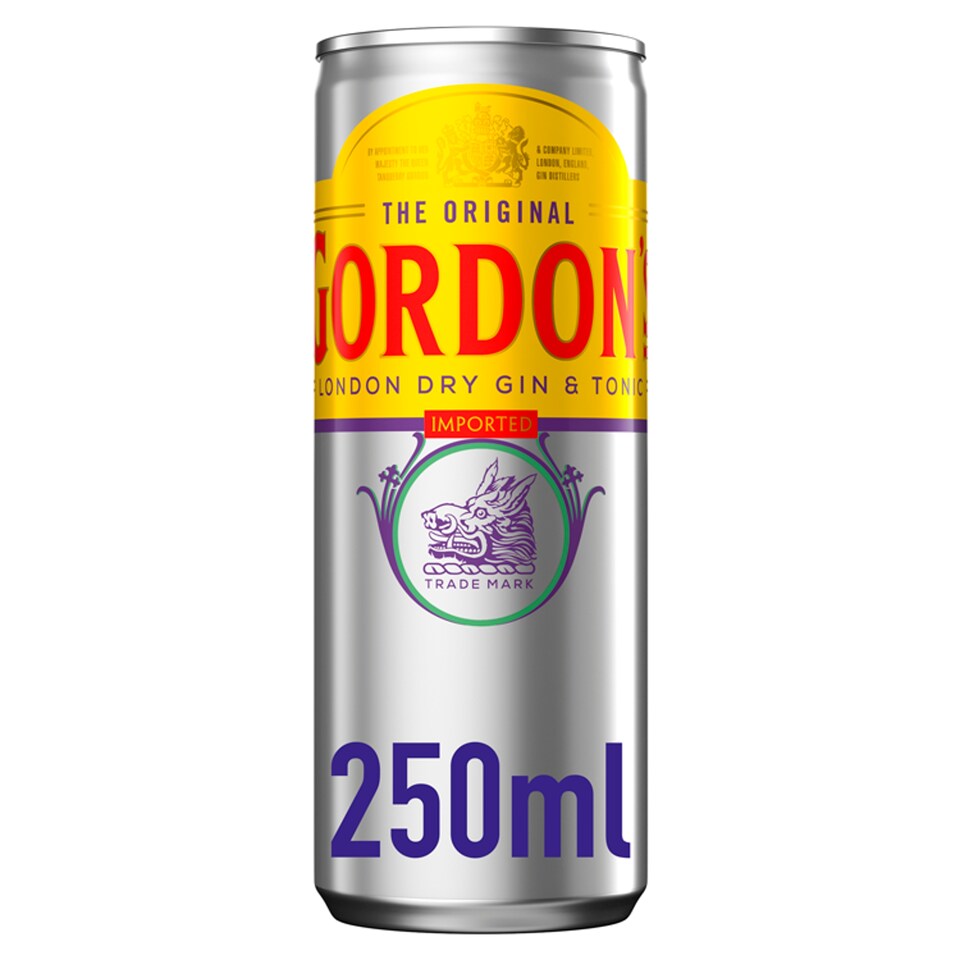 Gordons And Tonic Pre Mixed Can 250Ml