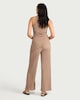 image 3 of F&F Crinkle Textured Wide Leg Co-ord Trousers in Mink