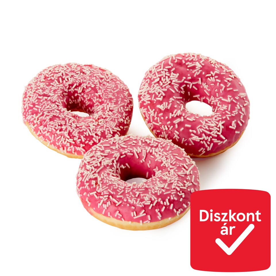 image 1 of Donut with Strawberry Flavoured Coating Defrosted 56 g