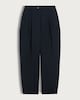 image 5 of F&F Carrot Leg Pleated Tapered Trousers in Navy