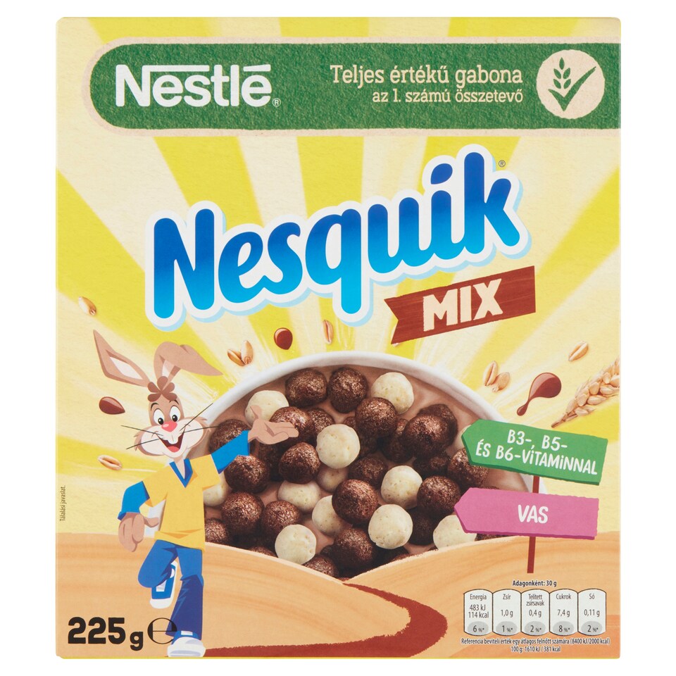 image 1 of Nesquik Mix Cocoa and Vanilla Flavoured Crispy Cereals with Vitamins and Minerals 225 g