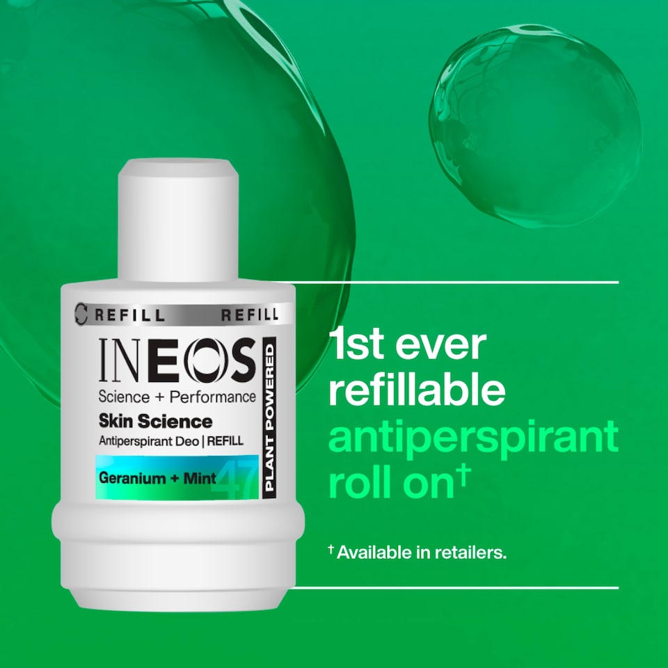 image 1 of INEOS Skin Science Geranium + Mint Antiperspirant Deodorant Roll On Refill 50ml