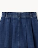 image 4 of F&F Girls Pure Cotton Pleated Denim Skirt in Blue