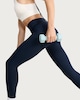 image 1 of F&F Active EVERYHOUR Ribbed Leggings in Navy