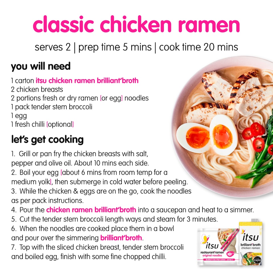 image 1 of Itsu Brilliant' Broth Chicken Ramen 500ml