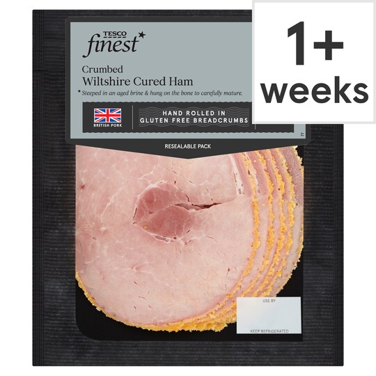Tesco Finest Wiltshire Crumbed Ham 125G Tesco Groceries