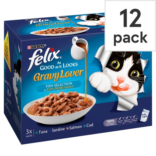 Felix As Good As It Looks Cat Food Fish Selection In Gravy 12X100g