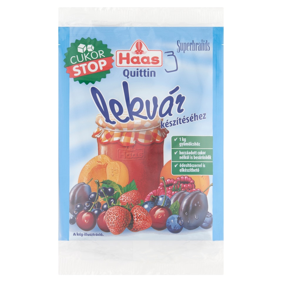 Haas Quittin Cukor Stop zselésítő befőzőszer lekvár készítéséhez 3 x 25 g