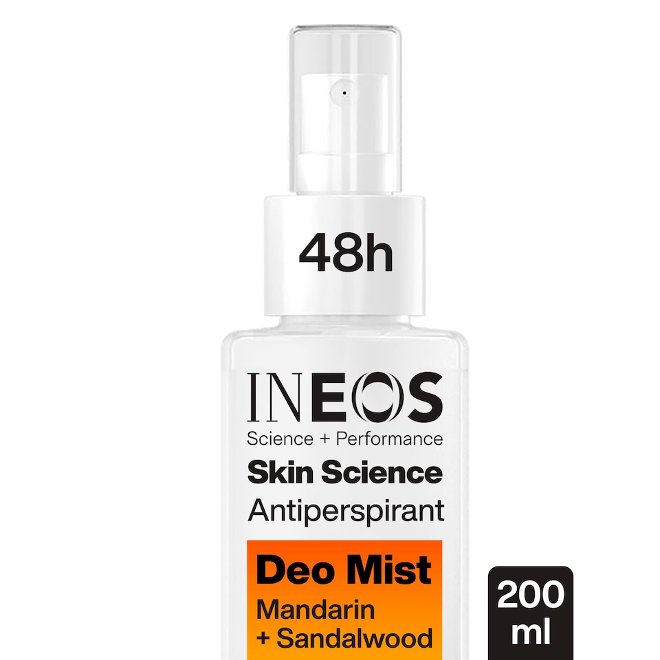image 1 of INEOS Skin Science Mandarin + Sandalwood Antiperspirant Deodorant Mist 200ml