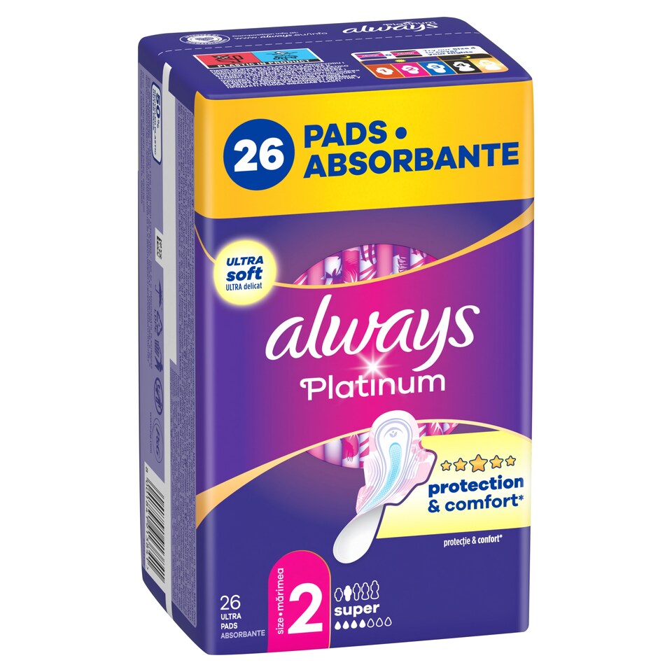 obrázok 1 z Always Platinum Super (veľkosť 2) vložky s krídelkami 26 ks