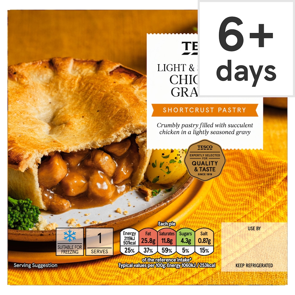 Tesco Chicken & Gravy Shortcrust Pie 200G