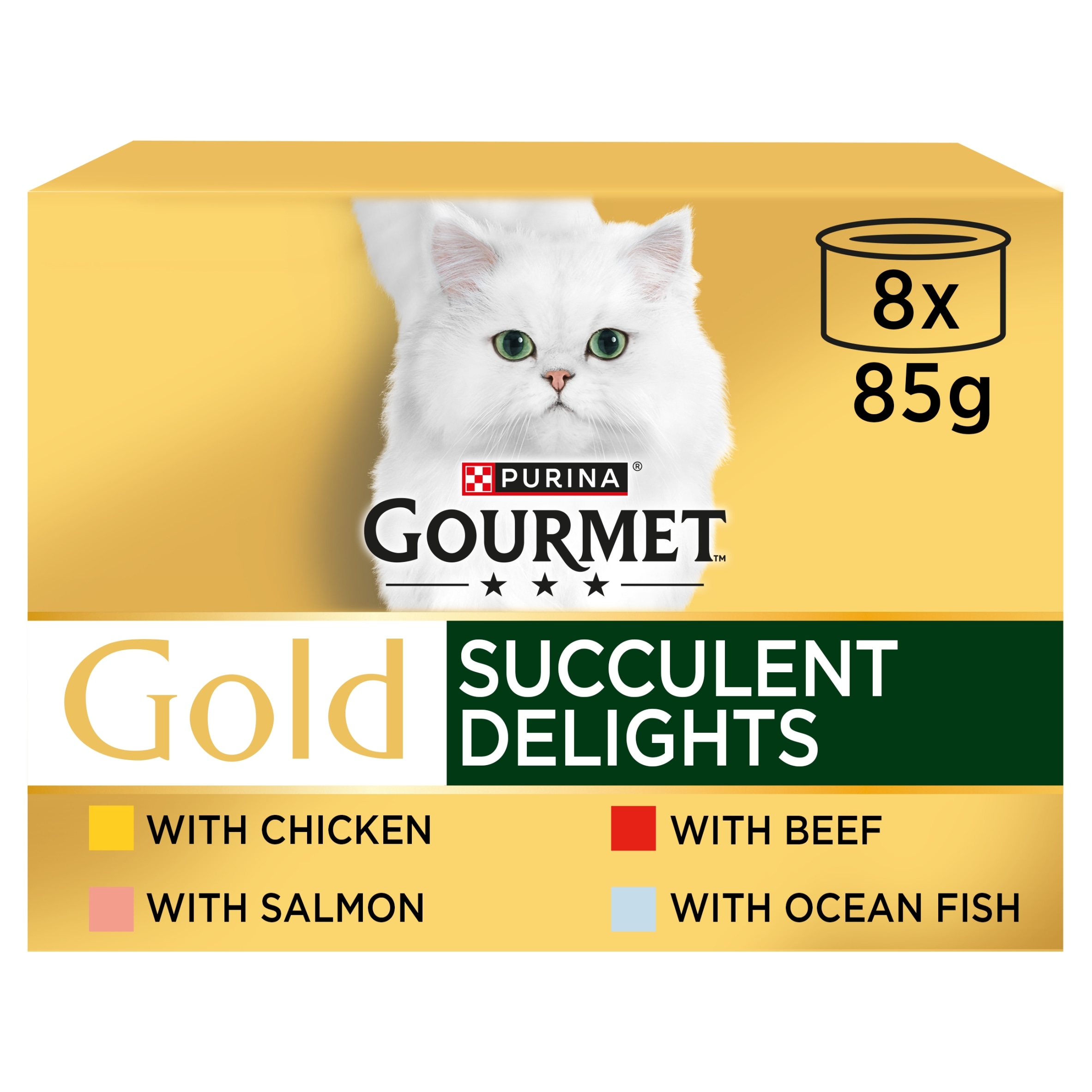 GOURMET Gold Succulent Delights Wet Cat Food 8x85g